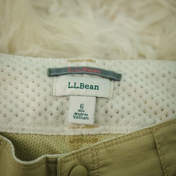 L.L. Bean Size 6 Khaki Water Repellant Comfort Trail Outdoor Active Pocket Skort - Picture 4 of 7